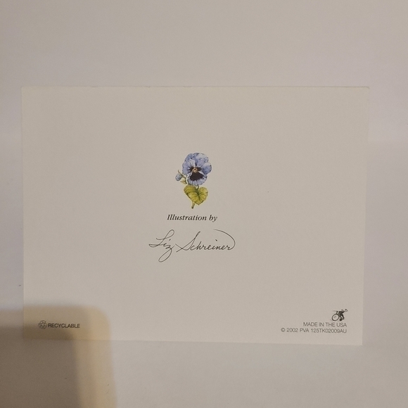 Vintage Purple Small Flower Thank You Card - Picture 4 of 5